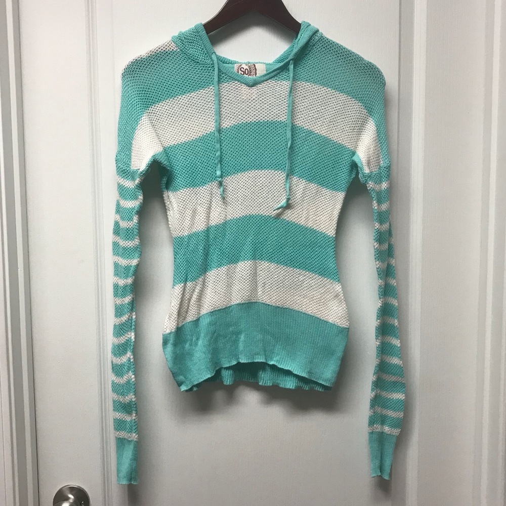 Knitted Hooded Long Sleeve